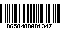 Código de Barras 0658480001347