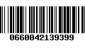 Código de Barras 0660042139399