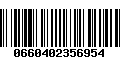 Código de Barras 0660402356954