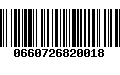 Código de Barras 0660726820018