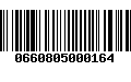 Código de Barras 0660805000164