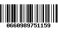 Código de Barras 0660989751159