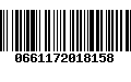 Código de Barras 0661172018158