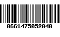 Código de Barras 0661475052040