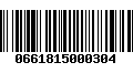 Código de Barras 0661815000304