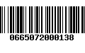 Código de Barras 0665072000138