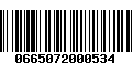 Código de Barras 0665072000534