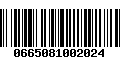 Código de Barras 0665081002024