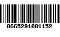 Código de Barras 0665291001152