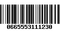 Código de Barras 0665553111230
