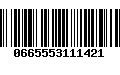 Código de Barras 0665553111421
