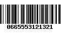 Código de Barras 0665553121321
