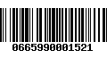 Código de Barras 0665990001521