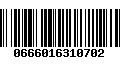Código de Barras 0666016310702