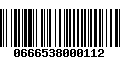 Código de Barras 0666538000112