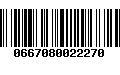 Código de Barras 0667080022270