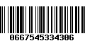 Código de Barras 0667545334306
