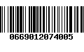 Código de Barras 0669012074005