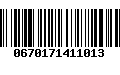 Código de Barras 0670171411013