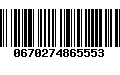 Código de Barras 0670274865553