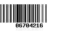 Código de Barras 06704216