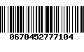 Código de Barras 0670452777104
