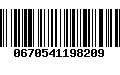 Código de Barras 0670541198209