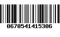 Código de Barras 0670541415306