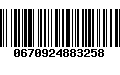 Código de Barras 0670924883258