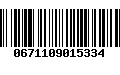 Código de Barras 0671109015334