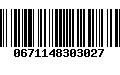Código de Barras 0671148303027