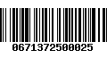 Código de Barras 0671372500025