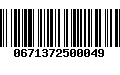 Código de Barras 0671372500049