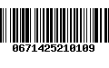 Código de Barras 0671425210109
