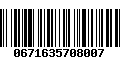 Código de Barras 0671635708007