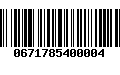 Código de Barras 0671785400004