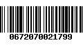 Código de Barras 0672070021799