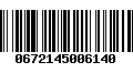 Código de Barras 0672145006140