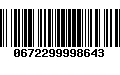 Código de Barras 0672299998643