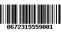 Código de Barras 0672315559001