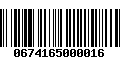 Código de Barras 0674165000016