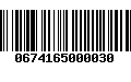 Código de Barras 0674165000030