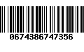 Código de Barras 0674386747356