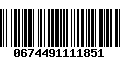 Código de Barras 0674491111851