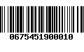 Código de Barras 0675451900010