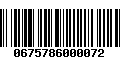 Código de Barras 0675786000072