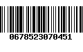 Código de Barras 0678523070451