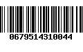 Código de Barras 0679514310044