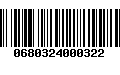 Código de Barras 0680324000322