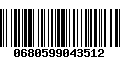 Código de Barras 0680599043512